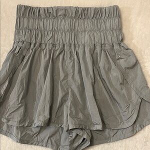 Free People Movement Gray High-Waisted Shorts Size M